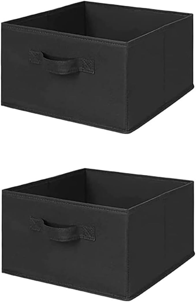 MAX Houser Hanging Shelf Closet Storage Organizer Removable Drawers ,Hanging Storage Organizer Hanging Sweater 2 Sock Underwear Drawers for Closet, Bedroom, Black