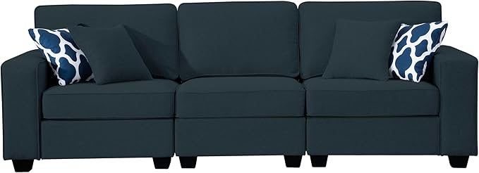 L Lengend Vansen Modular Sectional Sofa U Shaped Couch with Ottoman Modern Reversible Corner Sectional Couch for Living Room (Charcoal, 2+3)