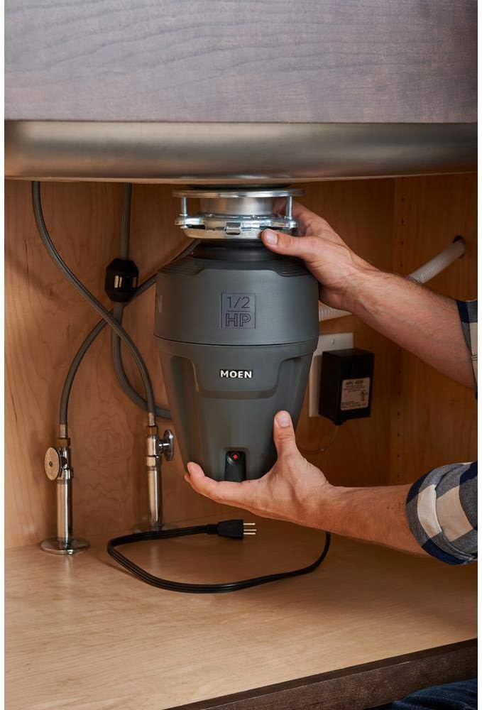 Moen Gray EX Series Prep Series 1/2 Horsepower Garbage Disposal, EX50C