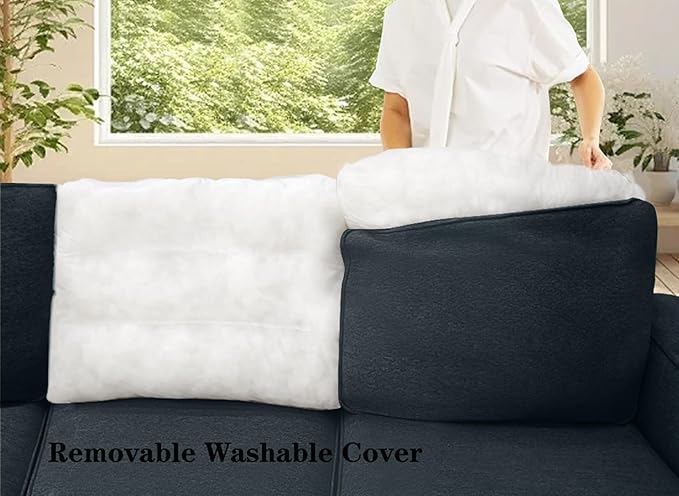 L Lengend Vansen Modular Sectional Sofa U Shaped Couch with Ottoman Modern Reversible Corner Sectional Couch for Living Room (Charcoal, U Shaped Sofa-4)