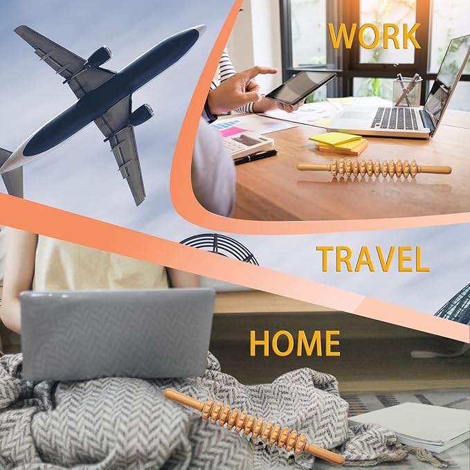 Beech Wood Body Massage Roller - Anti Cellulite Therapy Tools for Body Shaping