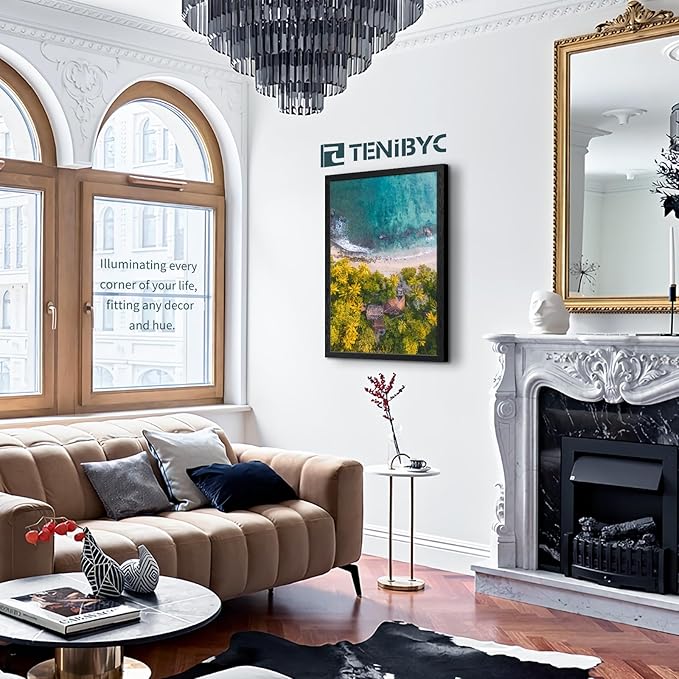 20x30 Poster Frame Set - 3 Pack, Textured Black Solid Wood Picture Frame, Wall Gallery Frame - Wall Hanging