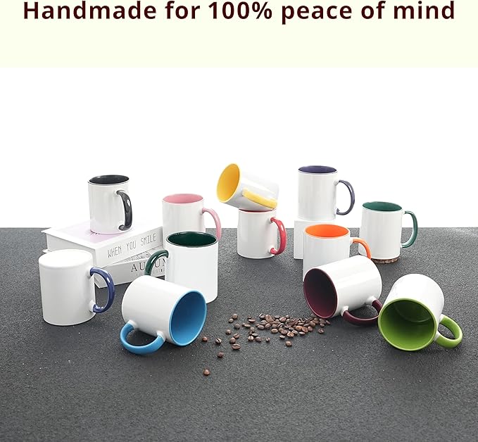 36-Pack 11oz Sublimation Blanks Mugs, White Ceramic Coffee Cups
