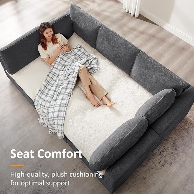 Modular Sectional Sofa, Convertible Sofa Couch Modular Sofa with Ottoman, Sectional Sofas for Living Room Small Apartments