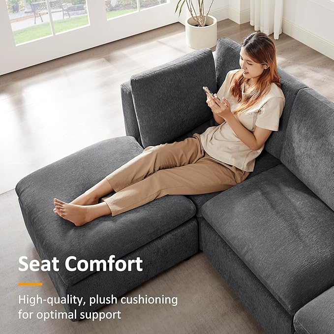 Modular Sectional Sofa, Convertible Sofa Couch Modular Sofa with Ottoman, Sectional Sofas for Living Room Small Apartments