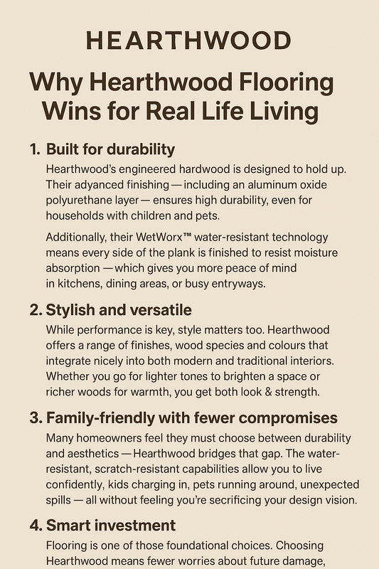 Why Hearthwood Flooring Wins for Real Life Living