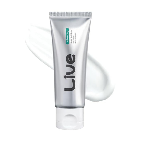Live Orals Whitening Toothpaste 80g - Fluoride-Free Stain Removal, Strengthens Enamel, Natural Ingredients, Fresh Mint Flavor