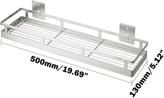 2PCS Kitchen Spice Rack, SUS304 Stainless steel Wall Mount Storage Rack, Seasoning Container, 19.7Inch Spice Organizer, Kitchen Seasoning Hanging Rack, Bathroom Shelf for Storing Toiletries