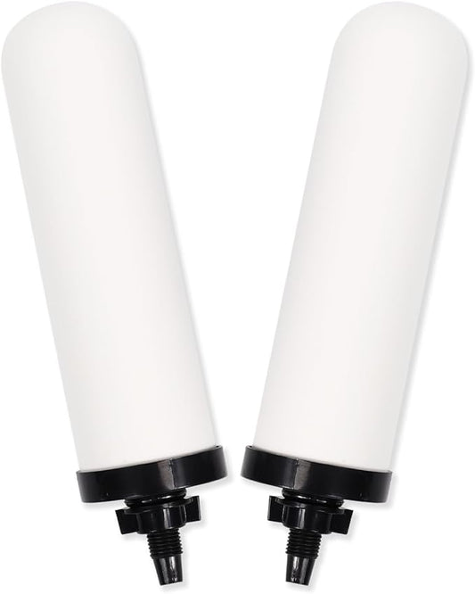 2 Pack 7'' ceramic water filter Candle,7 inch water filter replacement filters with Activated Carbon for Countertop Gravity Water Filter System,Water Cooler Filtration Systems.