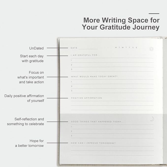 And Per Se Gratitude Journal – Five Minutes a Day to Cultivate Mindfulness, Happiness, Positive Vibes, Affirmations & Self-Reflection – Undated Daily Gratitude Journal for Women & Men (Lavender)