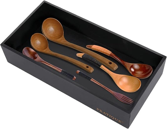 Bamboo Drawer Organizer - Kitchen Utensil Organizer Silverware Tray Cutlery Holder，Office Desk Supplies and Accessories,12 * 5.9 * 2.6,Black