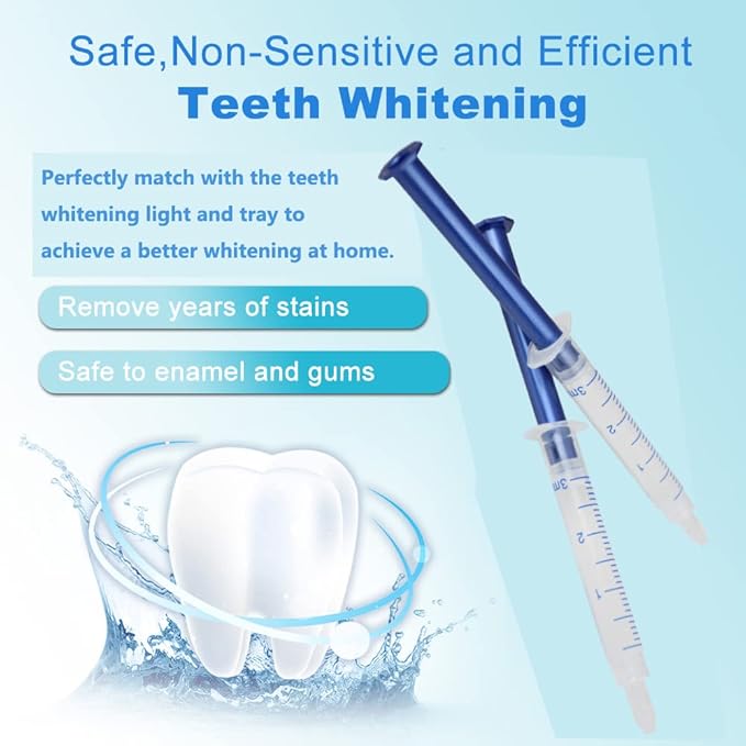 20 PCS 3ML Teeth Whitening Gel Refills 35% CP Bleaching Gel, Tooth Whitener Gel Syringes Kit
