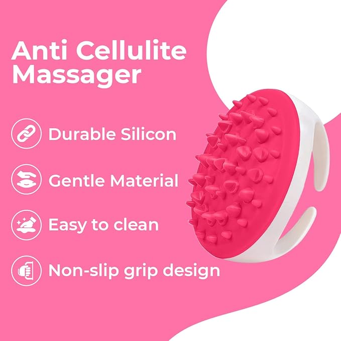 Anti Cellulite Massager Roller - Anticellulite Fascia Blaster for Cellulite Remover - Improves Blood Flow Use Cellulite Brush & Cellulite Roller with Cream or Oil for Cellulite Treatment
