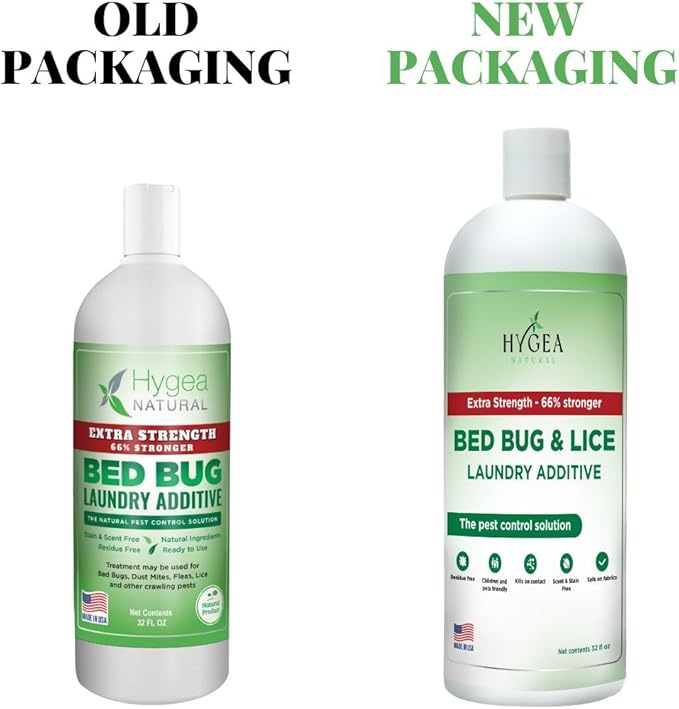 Lice & Bed Bug Extra Strength Laundry Additive - Environmentally Responsible, Odorless & Stain-Free Liquid Laundry Treatment - Safe for Children & Pets - Any Water Temperature (32 oz)