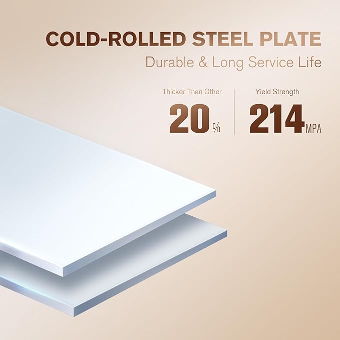 5 Tier Metal Curio Cabinets, Modern Bookshelf Cabinet with 4 Adjustable Shelves, Cabinet Display Case for Home Office, Living Room, Pantry (White-23.54W-Metal Door)