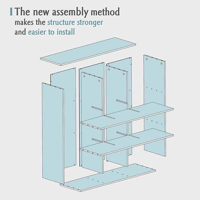 9-Cube Storage Shelf Bookcase - Wooden 3-Tier Floor Standing Open Bookshelf for Home and Office, Cuby Orgainzer, Walnut