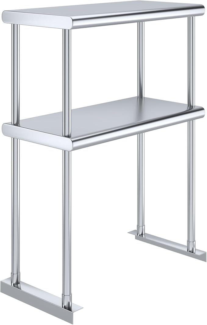 AmGood Double OverShelf Stainless Steel NSF - Many (24" Long x 12" Deep)