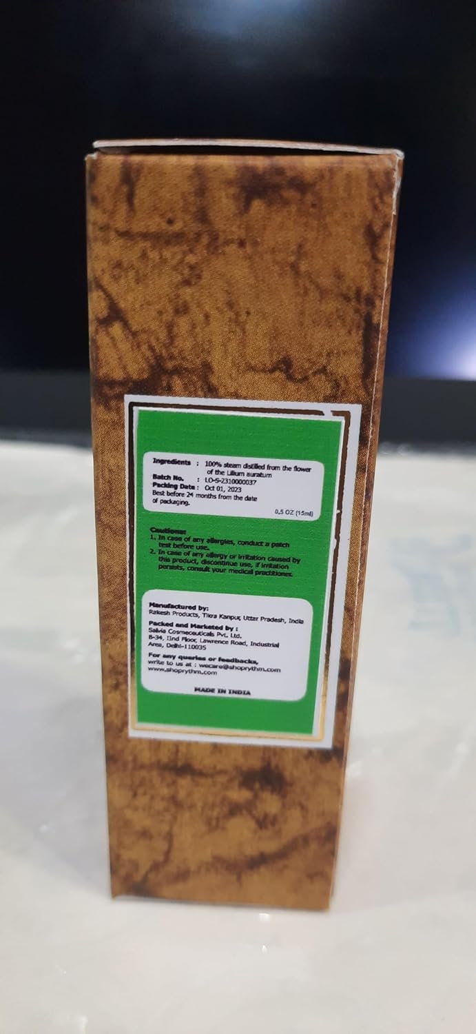 'Lily (Lilium Auratum) Essential Oil Pure and Natural Undiluted Uncut Oil | Use for Aromatherapy Scented Fragrance Oil | Therapeutic Grade (15 ML with Dropper)