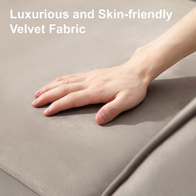 Belffin Modular Sectional Sofa with Ottomans Velvet Reversible Chaise Sleeper Bed Storage Seat Grey…, MD-S-1