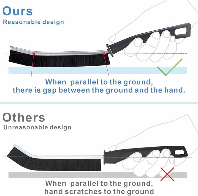 2 PCs Hard-bristled Crevice Cleaning Brush, Gap Cleaning Brush, Grout Brush for Kitchen, Bathroom, Bathtubs