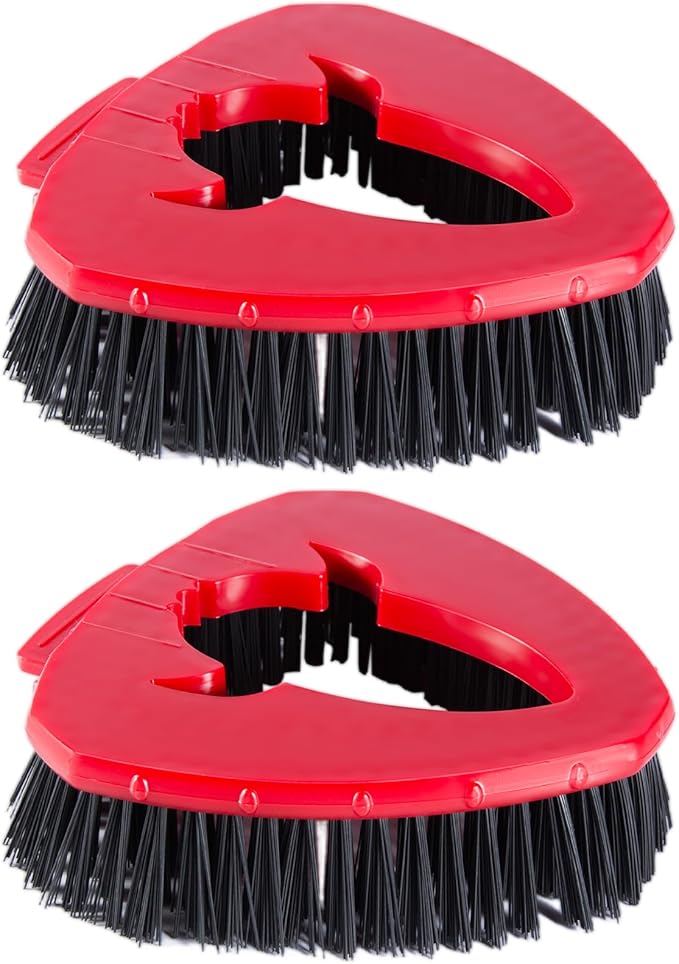 2 Pack Scrub Brush Head Replacement Compatible with O Cedar EasyWring Spin Mop 1-Tank System, Floor Scrubber Head, Shower Scrub Brush with Hard Bristles for Cleaning & Scrubbing