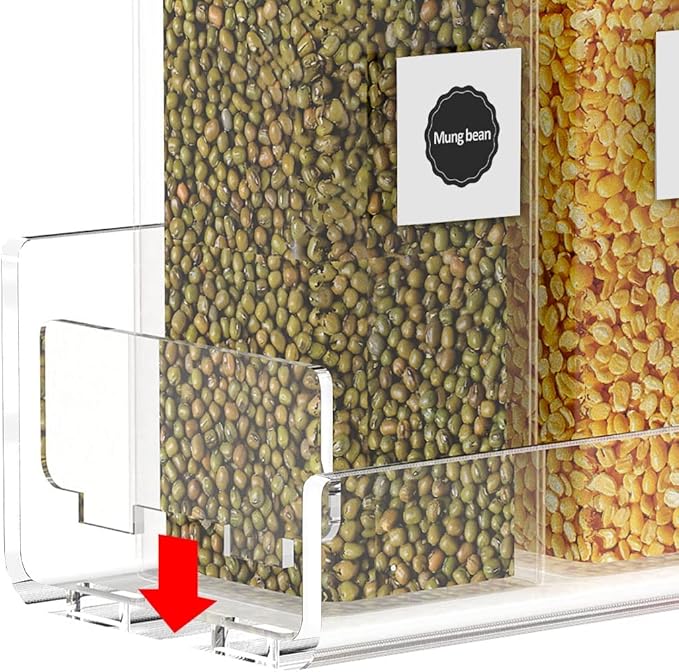 Acrylic Wall Spice Rack Organizer, Seasoning Rack Shelf Organizer, Clear Wall Mounted Spice Rack Condiment Organizer with Additional Removable Middle Divider, 4 Pack…