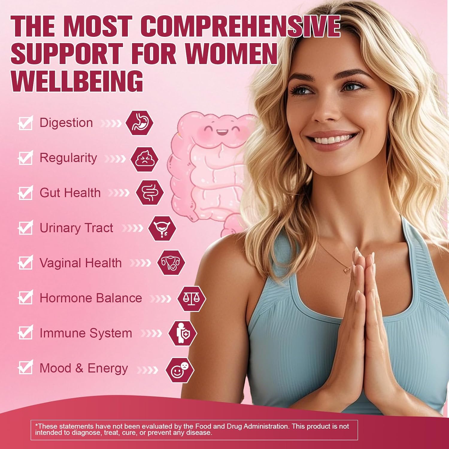 (2 Packs) Probiotics for Women, 120 Billion Women Probiotic, Digestive Enzymes & Prebiotics, with Akkermansia, Cranberry, D-Mannose, for Gut, Urinary, Immune, PH Balance, 240 Vegan Capules