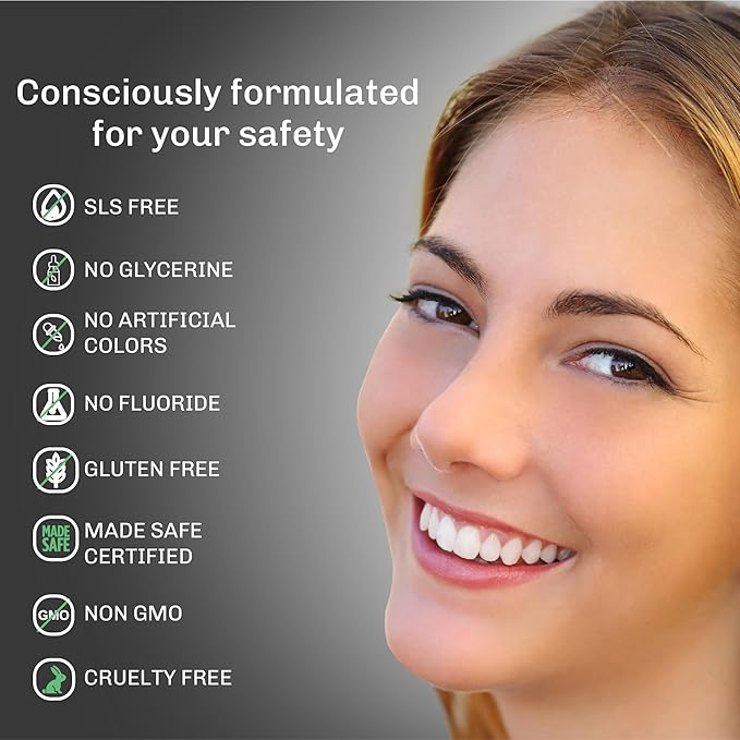 BENTODENT TOOTHPASTE Teeth Whitening Bentonite Clay & Activated Charcoal Toothpaste - Natural Teeth Whitening Toothpaste, No Fluoride & No SLS Vegan, 3.52 oz