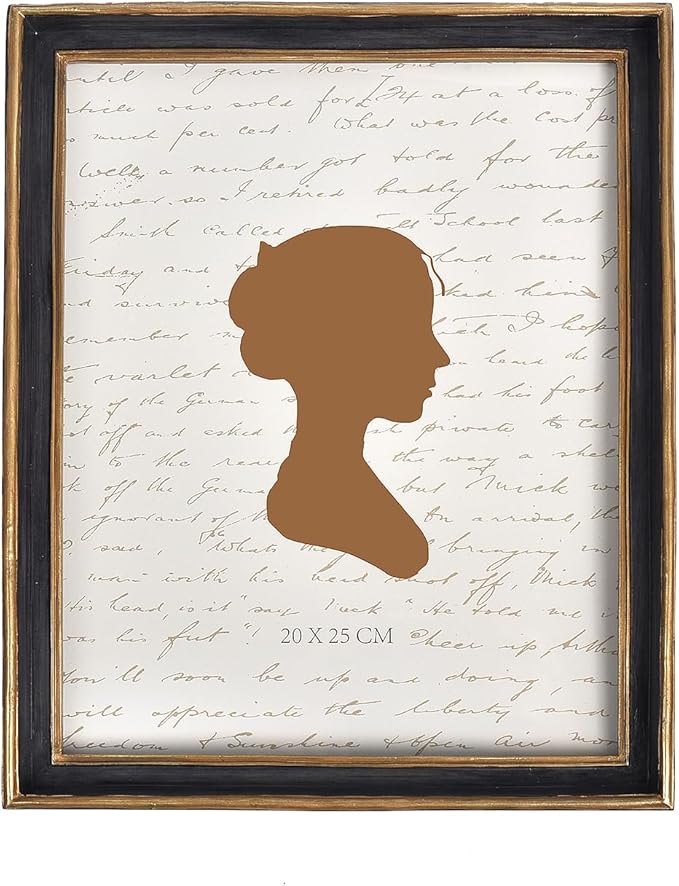 AELS 8x10 Inch Vintage Picture Frame, Elegant Antique Photo Frames with Glass Front, Photo Display, Tabletop Wall Hanging, Gift Ideas, Black with Gold Trim