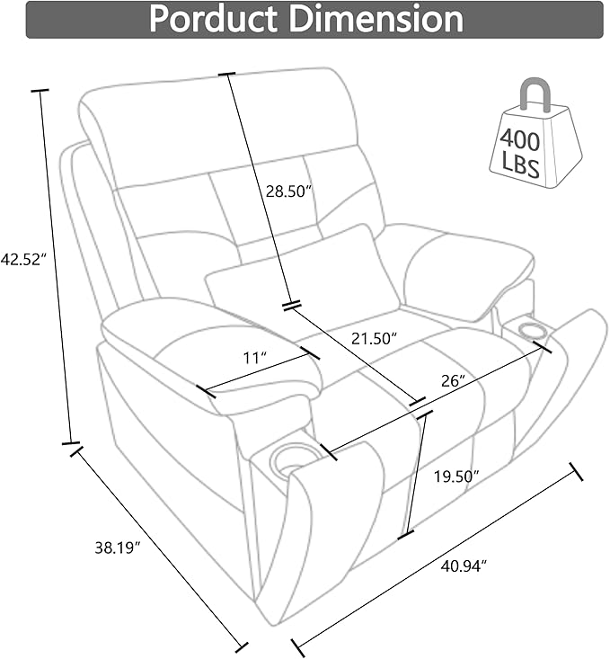 4 OKIN Motor Power Lay Flat Lift Recliner Chair for Elderly Adults Big and Tall Recliners with Heat Massage, Adjustable Head-Back-Lumbar-Leg-Support, Extended Footrest, 2 Cup Holders