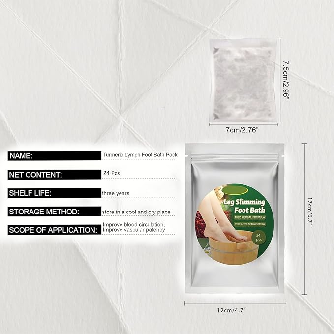 24Pcs Foot Soak Foot Bath Bag Spa Relaxation for Muscle Natural Mugwort Herb Bath Soak to Remove Leg Slimming Bath Bag Foot Care