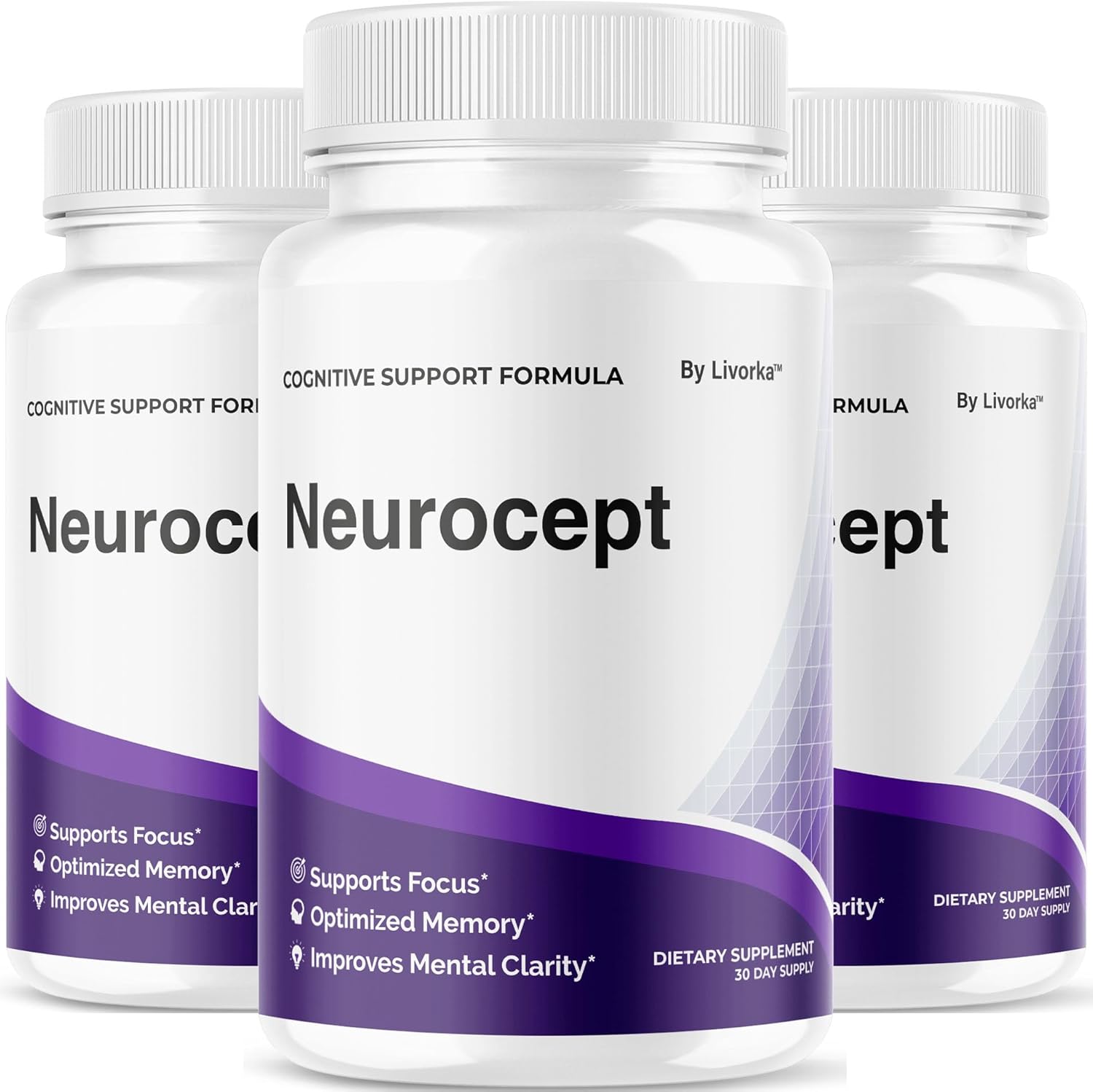 (3 Pack) Neurocept Brain Supplement Capsules - Official Neuro cept Brain & Memory Focus Support Advanced Formula, Neurocept Pills Daily Support for Overall Health & Wellness, 180 Capsules for 3 Months