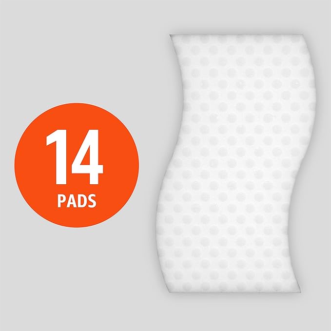 Amazon Basics Extra Durable Eraser, Cleaning Sponges, Removes Scruff Marks and Dirt from Any Surface (2 Packs of 7)