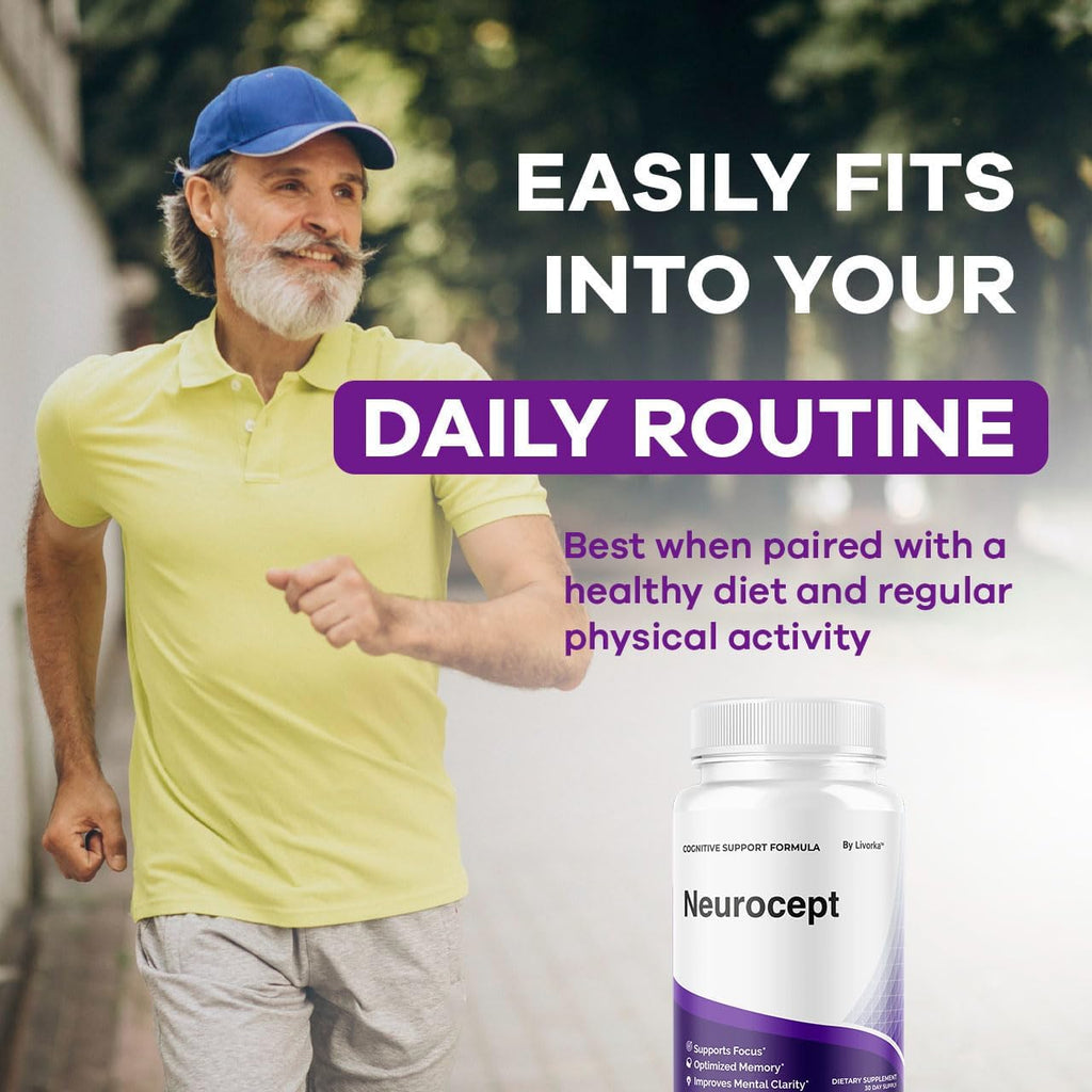 (2 Pack) Neurocept Brain Supplement Capsules - Official Neuro cept Brain & Memory Focus Support Advanced Formula, Neurocept Pills Daily Support for Overall Health & Wellness, 120 Capsules for 2 Months