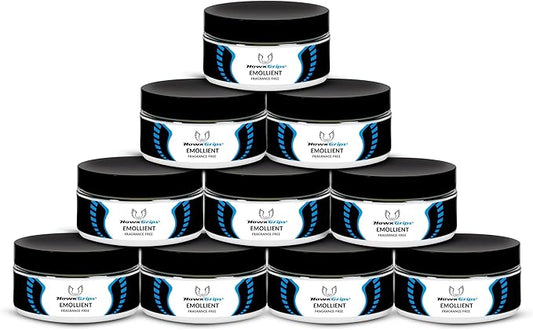 8oz Massage Emollient 10ct, Fragrance-Free, Shea Butter, Oil Based, Vegan, Soft Tissue Mobilization and Lubrication for Manual and Assisted Massage Therapy Techniques, Cream Alternative