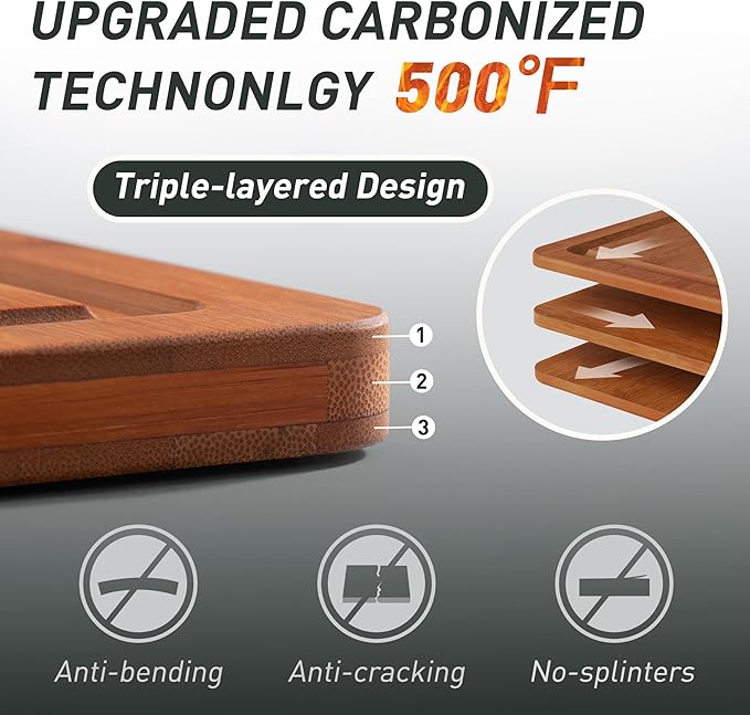 Bamboo Cutting Board Set Non Slip Feet Over Sink Day Gifts Best Mama Mommy Bonus Busy Mom Ever Christmas Xmas Birthday Law Step Stepmom Stepmother Who Have Everything Good Unique Useful Present