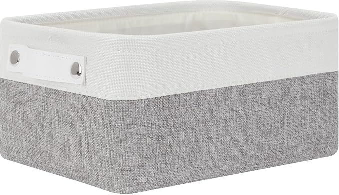 Bidtakay Small Storage Baskets for Organizing [4-Pack] Fabric Storage Bins for Baby Organizer Shelf Baskets for Nursery Storage Collapsible Closet Storage Bins for Home Organization - 11.8x7.8x5 In
