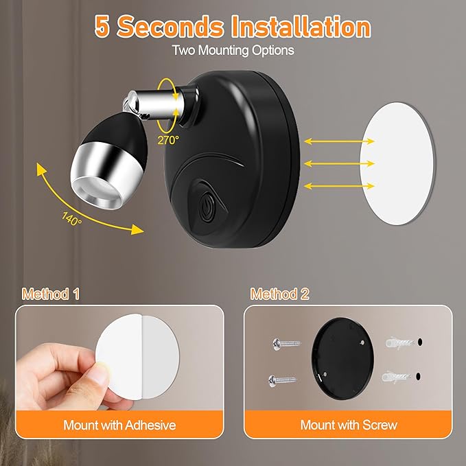 4 Pack Wireless LED Spotlights Indoor, Plant Battery Operated Tree Lights, Uplighting Picture Light with Remote, Accent Lights for Display Artwork Dartboard