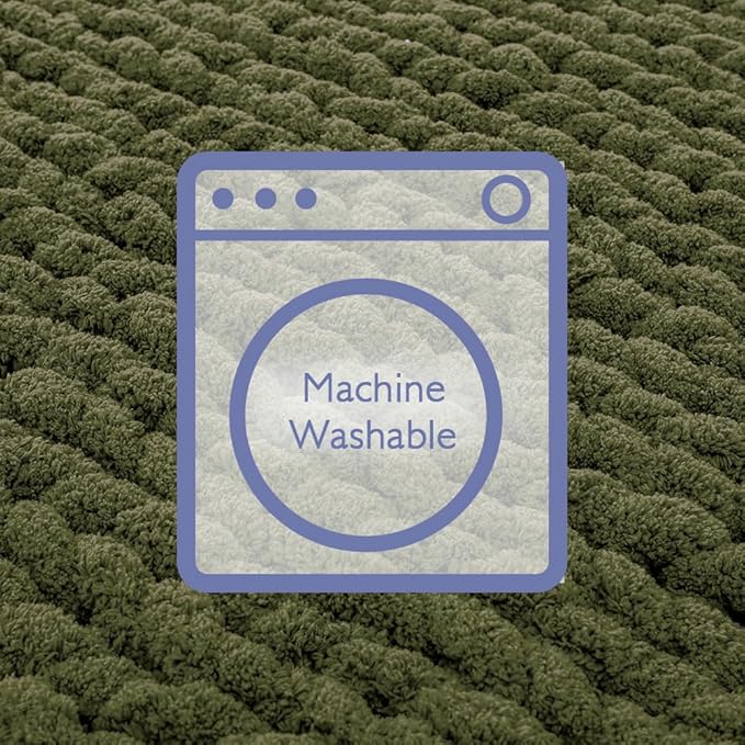 Bigacogo Chunky Knit Throw Blanket for Couch, 51x63 inches, 100% Hand Knitted with Thick Jumbo Chenille Yarn, Cozy Soft Large Rope Knot Cable Crochet Blankets for Sofa Bed Living Room, Yellow Green