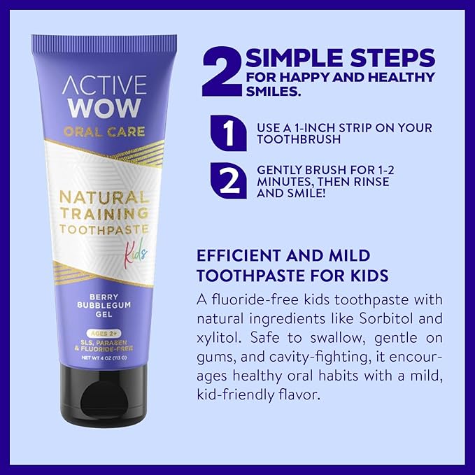 Active Wow Formula Kids Toothpaste - Berry Bubblegum (4 Pack)