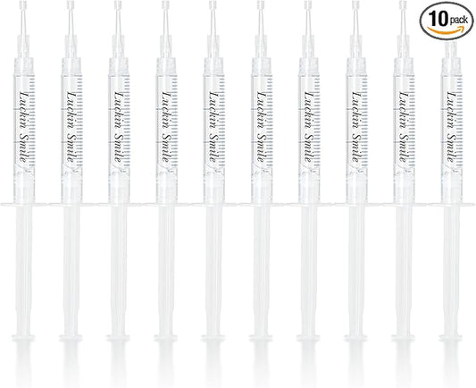 LUCKIN SMILE 10*3ML Teeth Whitening Gel Refill with 22% Carbamide Peroxide Suitable for Sensitive Teeth Whitening, 60 Whitening Treatments, Teeth Whiteners Used in Conjunction with Teeth Whitening Kit