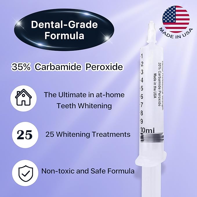 American Teeth Whitening Kit, Teeth Whitening Gel, Pen, Whitening Trays with Light, 25 Uses, Whiten Up to 8 Shades in 1 Week, 2025 Powerful Teeth Whitener