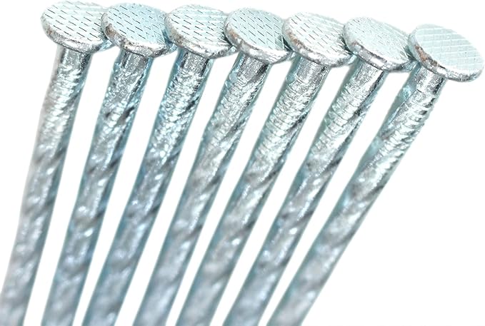 50/100/150 Pack 6" Solid Galvanized Non-Rust Metal Garden Stakes Spiral Landscape Edging Anchors for Paver Edging, Gardening, House Construction, etc (150)