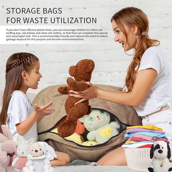 Bean Bag Chair for Adults 6FT,Soft Removable Cover for Teens/Girls Bedroom,Fluffy Giant Round Floor Beanbag Lounger Chairs (No Filler,Tan)