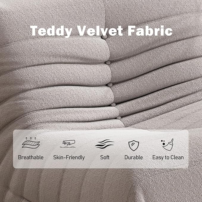 Bean Bag Chair, Fireside Chair Bean Bag Sofa Large Bean Bag Chair for Adults, Bean Bag Chairs for Teens with High Density Comfortable Foam, Memory Foam Bean Bag for Living Room, Bedroom (Grey)