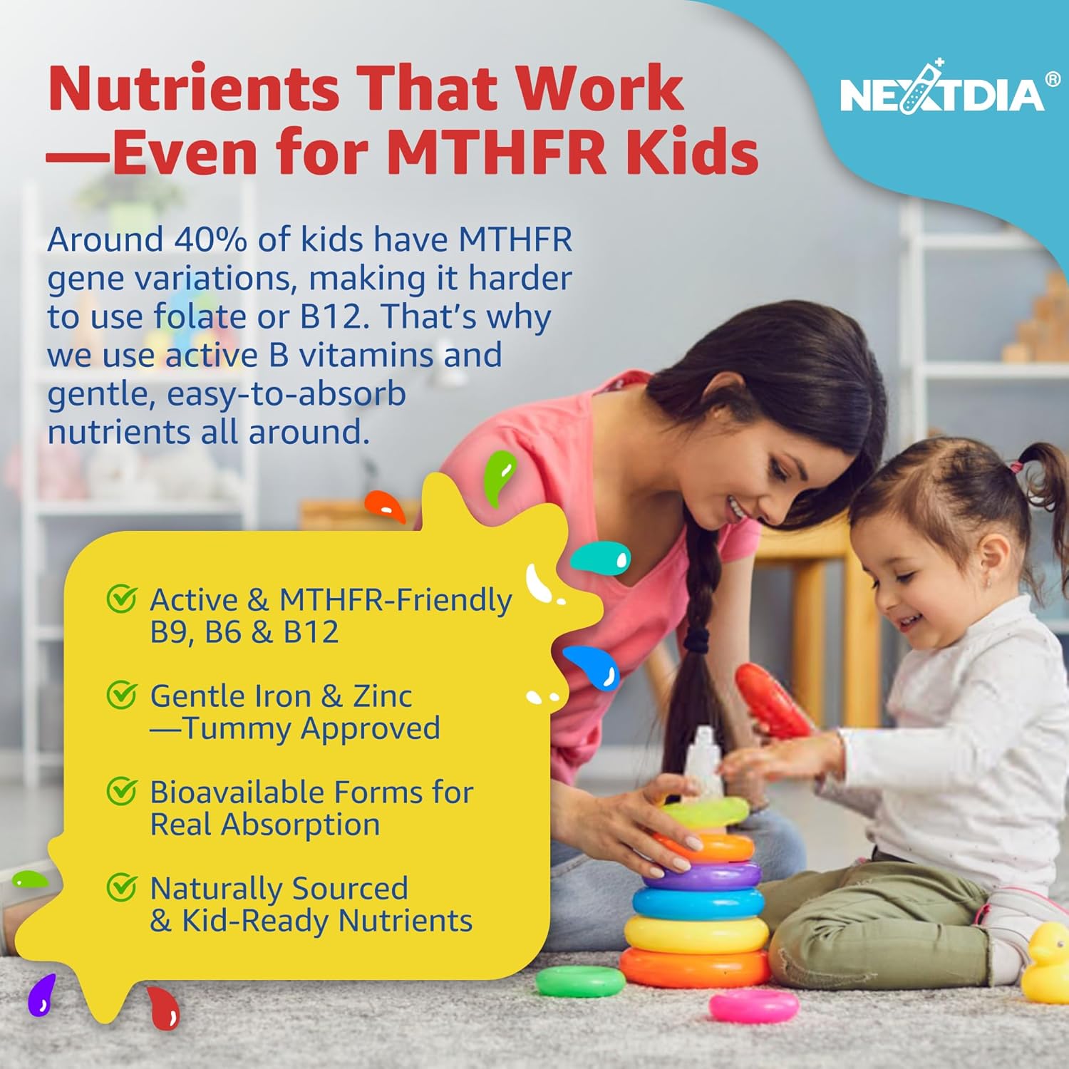 (2 Pack) Kids Multivitamin Gummies with Iron, Sugar Free, Kids Daily Vitamins + Probiotics, Algae Omega 3 (EPA/DHA), A, C, D, Methyl B12, Folate, B6, Zinc, Biotin, for Healthy Growth, Immune Support