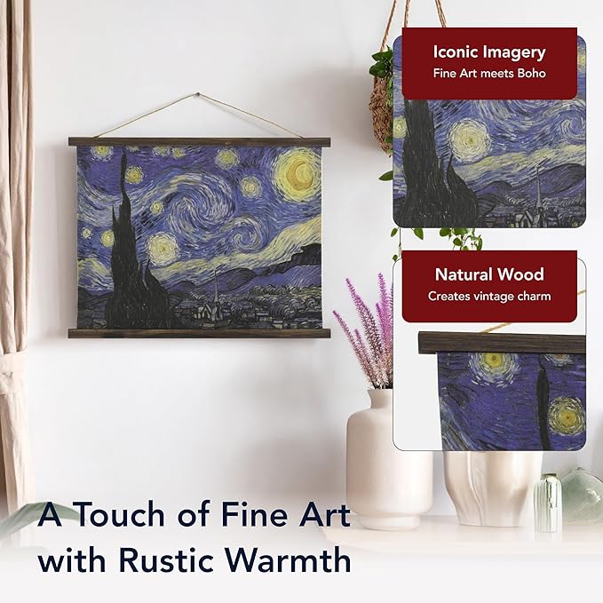 American Art Decor The Starry Night Over the Rhone Tapestry Wall Art by Vincent van Gogh