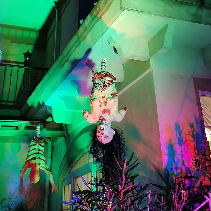 AW 32" Halloween Prop Limbless Woman Corpse Hanging Half Body Haunted House Party Yard Outdoor Decoration 2025