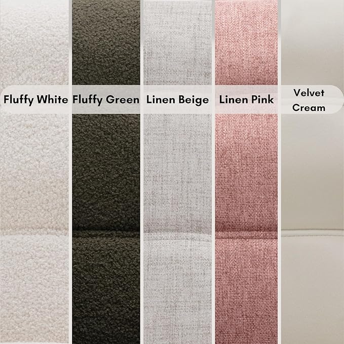 48" Small Loveseat Sofa, Modern Linen Fabric Mini Sofa Couch 2-Seater Love Seat with Quilting Backs and Wood Legs for Living Room, Bedroom and Small Space, Pink