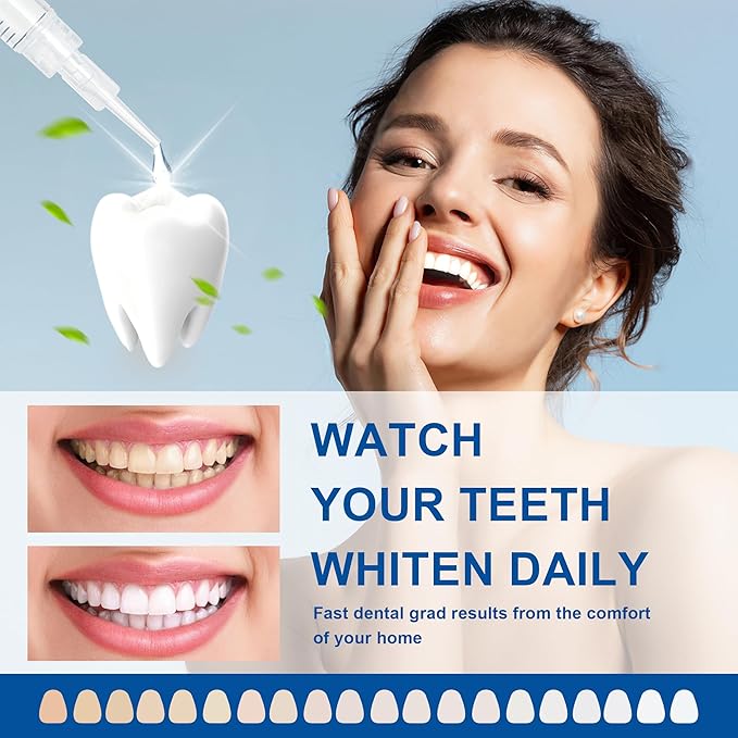 LUCKIN SMILE 10*3ML Teeth Whitening Gel Refill with 22% Carbamide Peroxide Suitable for Sensitive Teeth Whitening, 60 Whitening Treatments, Teeth Whiteners Used in Conjunction with Teeth Whitening Kit
